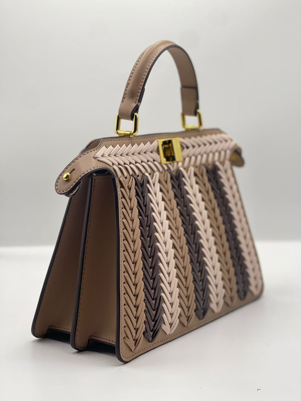 Peekaboo Small Structured Handbag — With Shoulder Strap