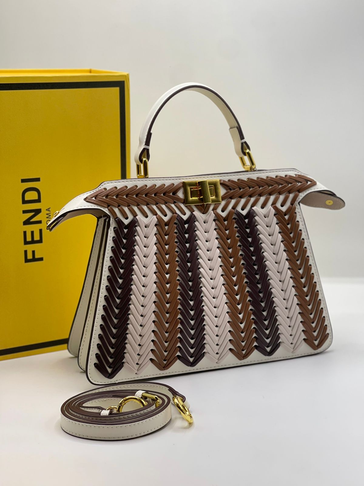 Peekaboo Small Structured Handbag — With Shoulder Strap