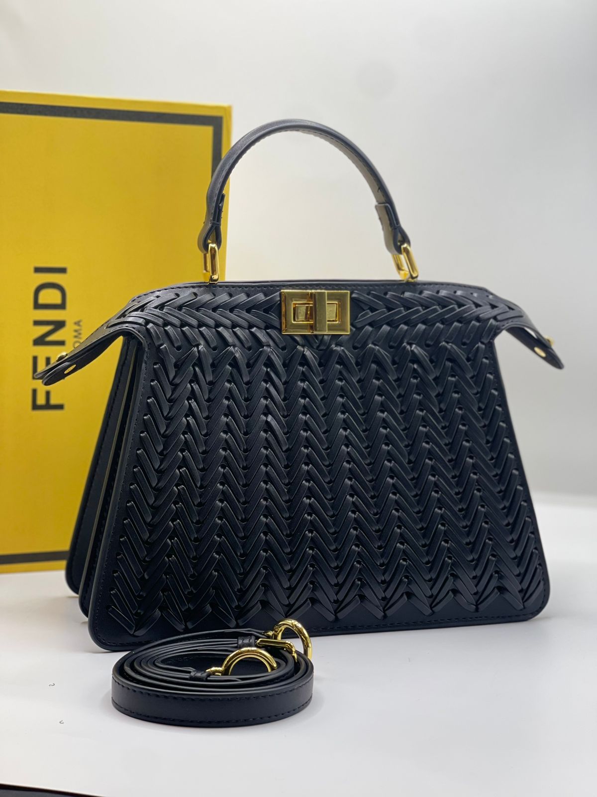 Peekaboo Small Structured Handbag — With Shoulder Strap