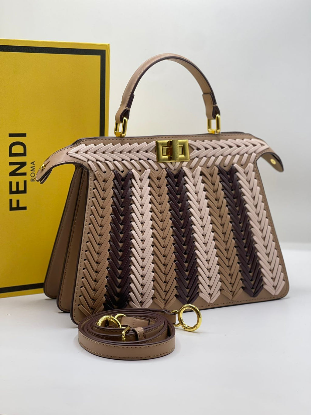 Peekaboo Small Structured Handbag — With Shoulder Strap