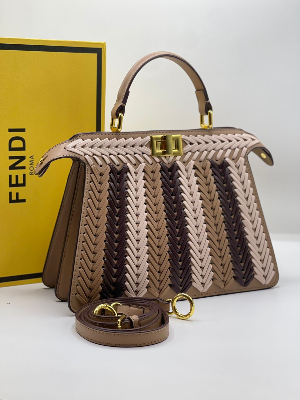 Peekaboo Small Structured Handbag — With Shoulder Strap