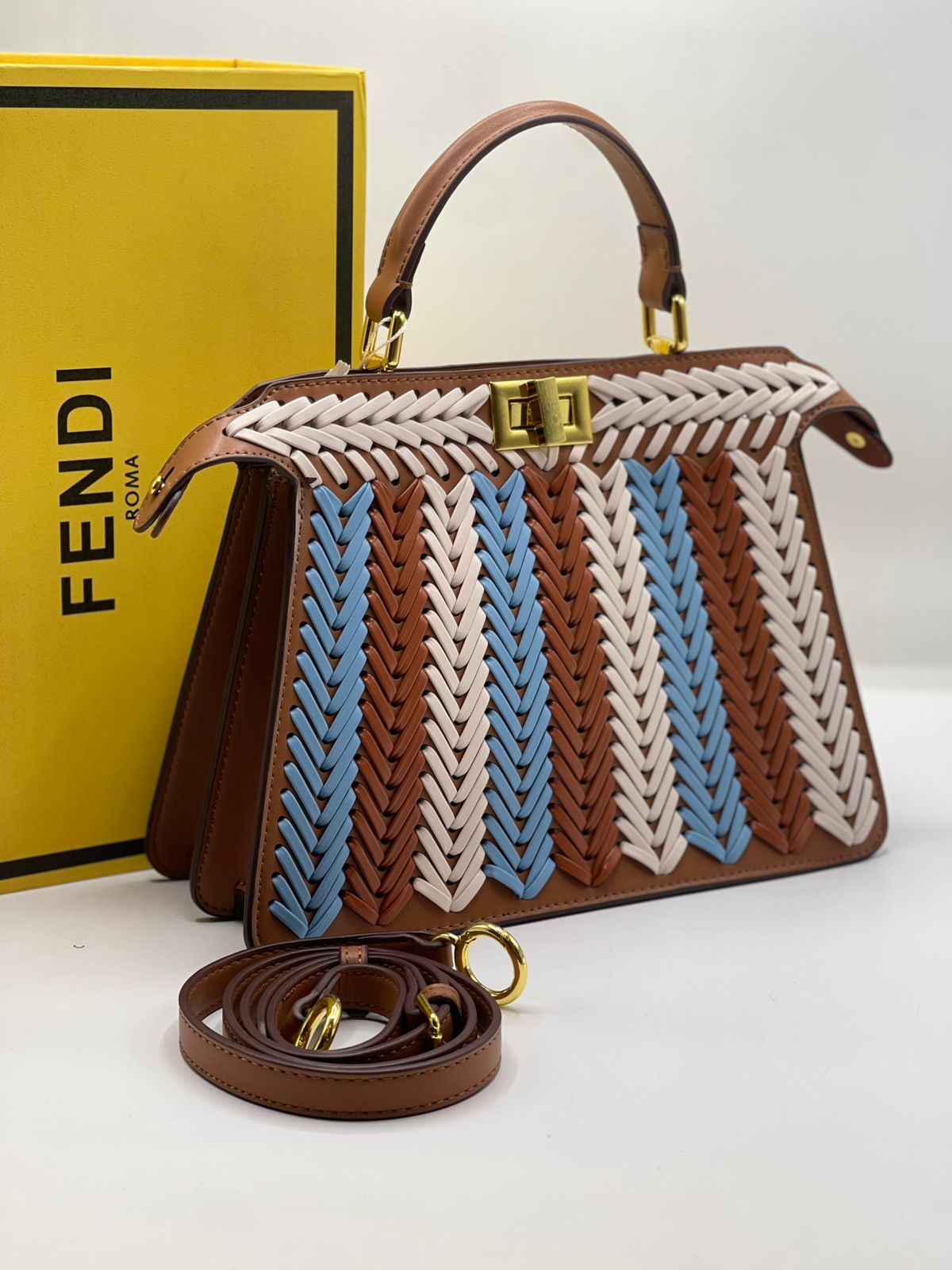 Peekaboo Small Structured Handbag — With Shoulder Strap
