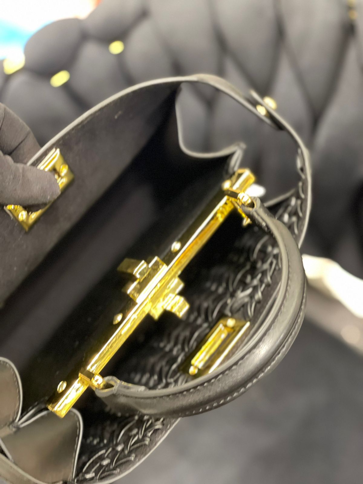 Peekaboo Small Structured Handbag — With Shoulder Strap