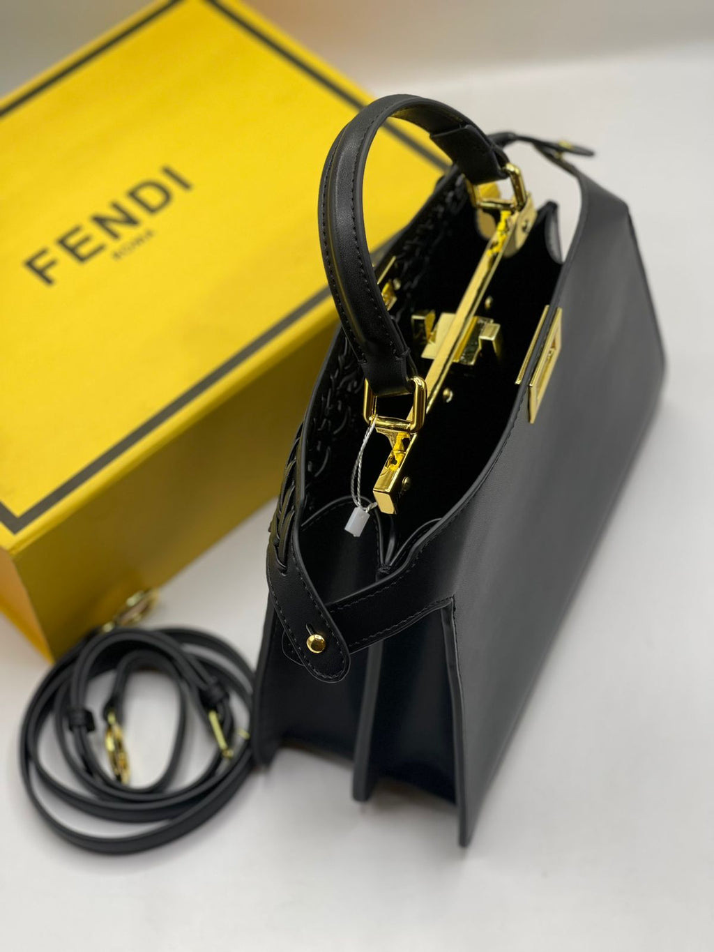 Peekaboo Small Structured Handbag — With Shoulder Strap