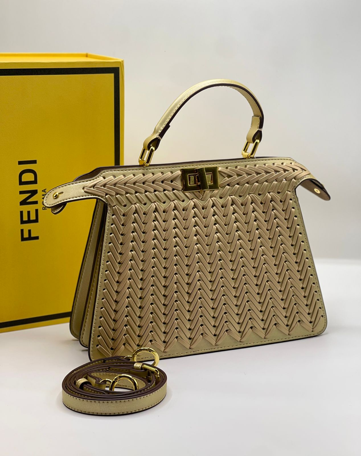 Peekaboo Small Structured Handbag — With Shoulder Strap