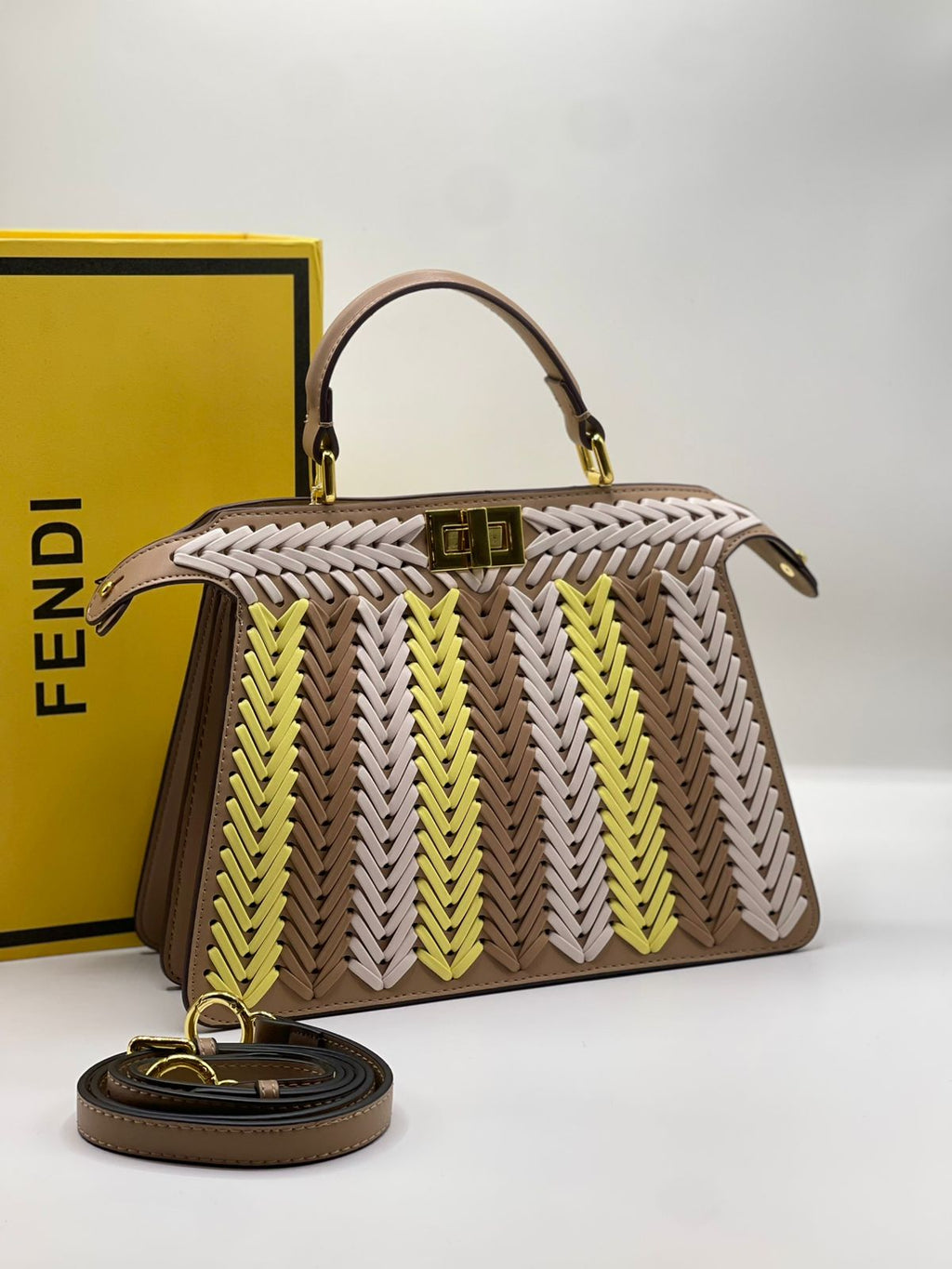 Peekaboo Small Structured Handbag — With Shoulder Strap