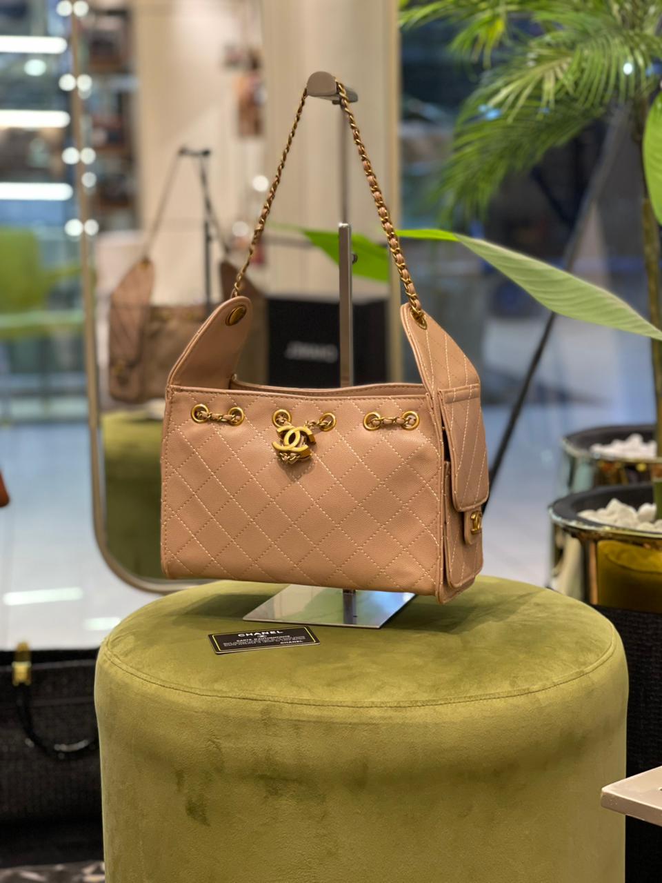Premium Quilted Small Handbag — With Brand Box & Dust Bag
