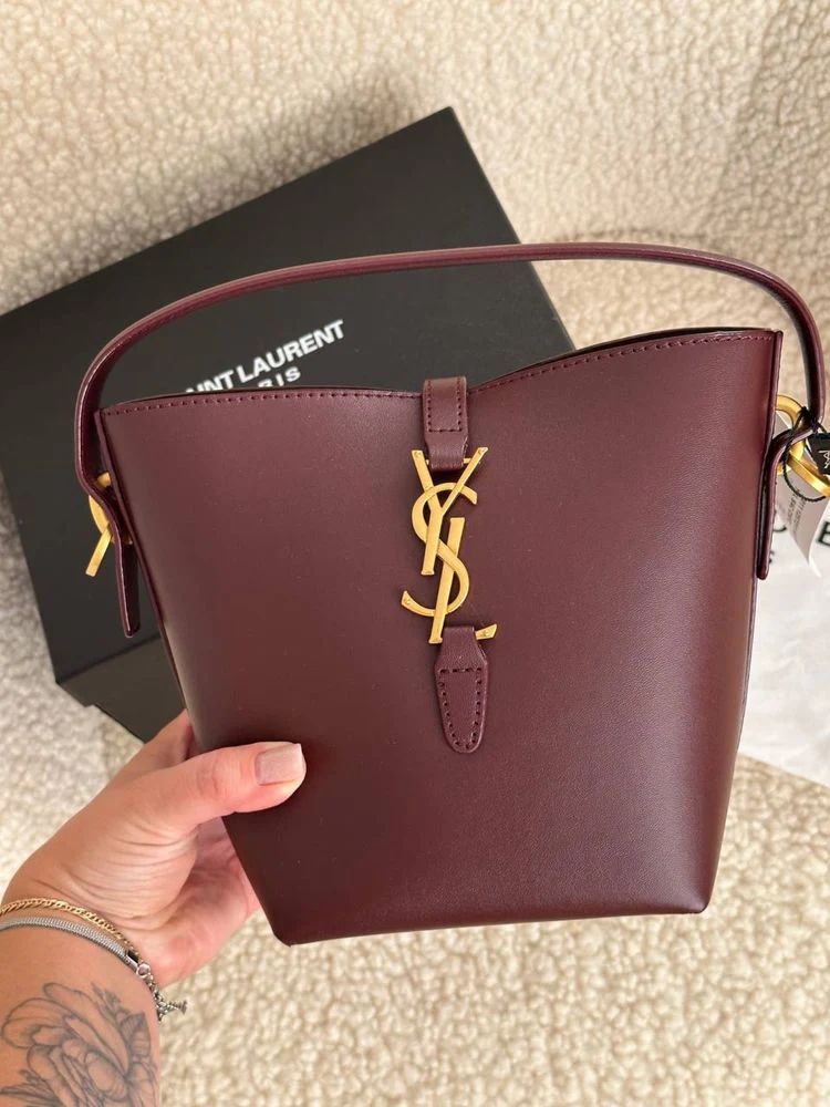Premium Mini Bucket Bag With Crossbody Strap & Brand Box