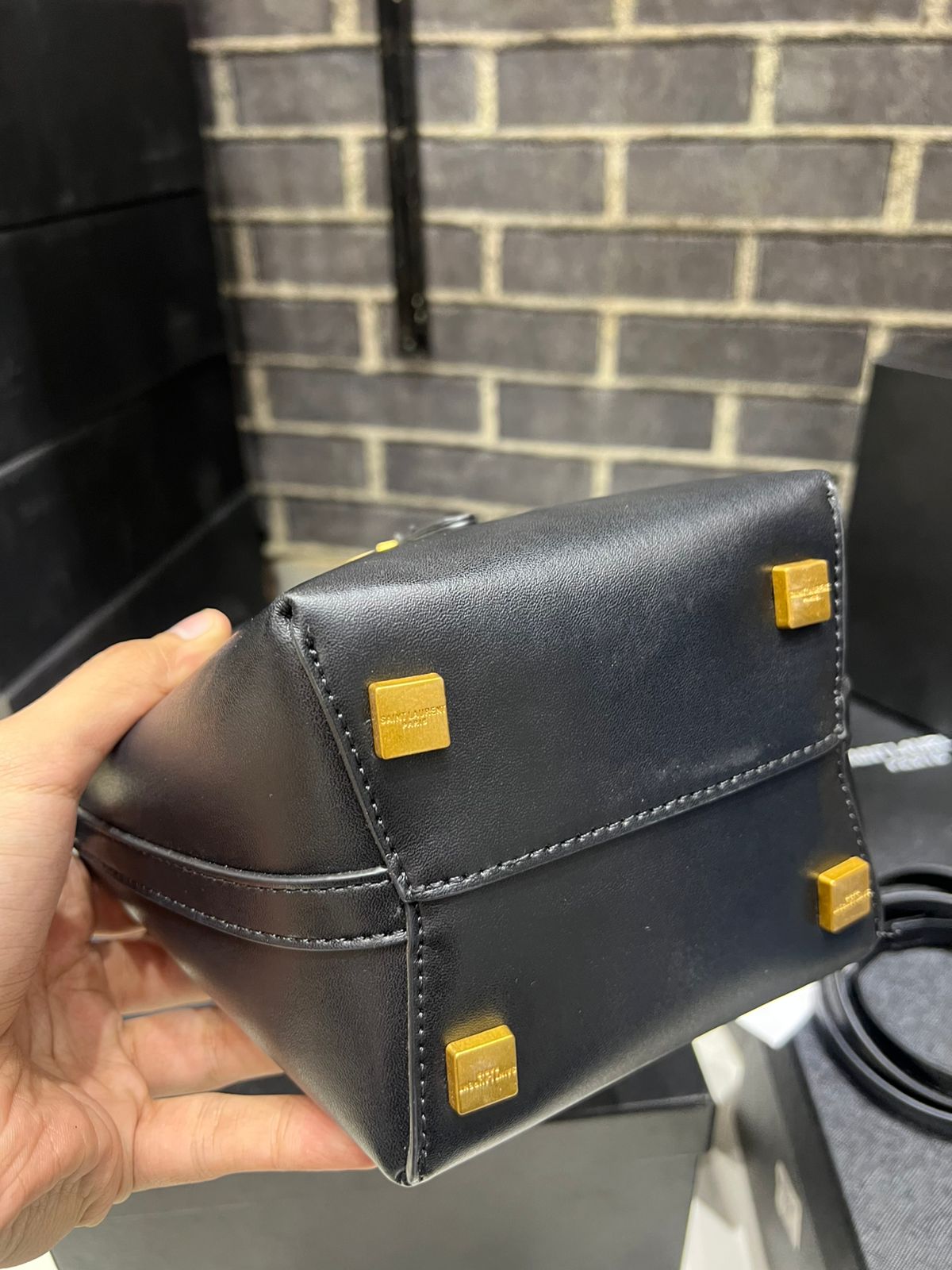 Premium Mini Bucket Bag With Crossbody Strap & Brand Box