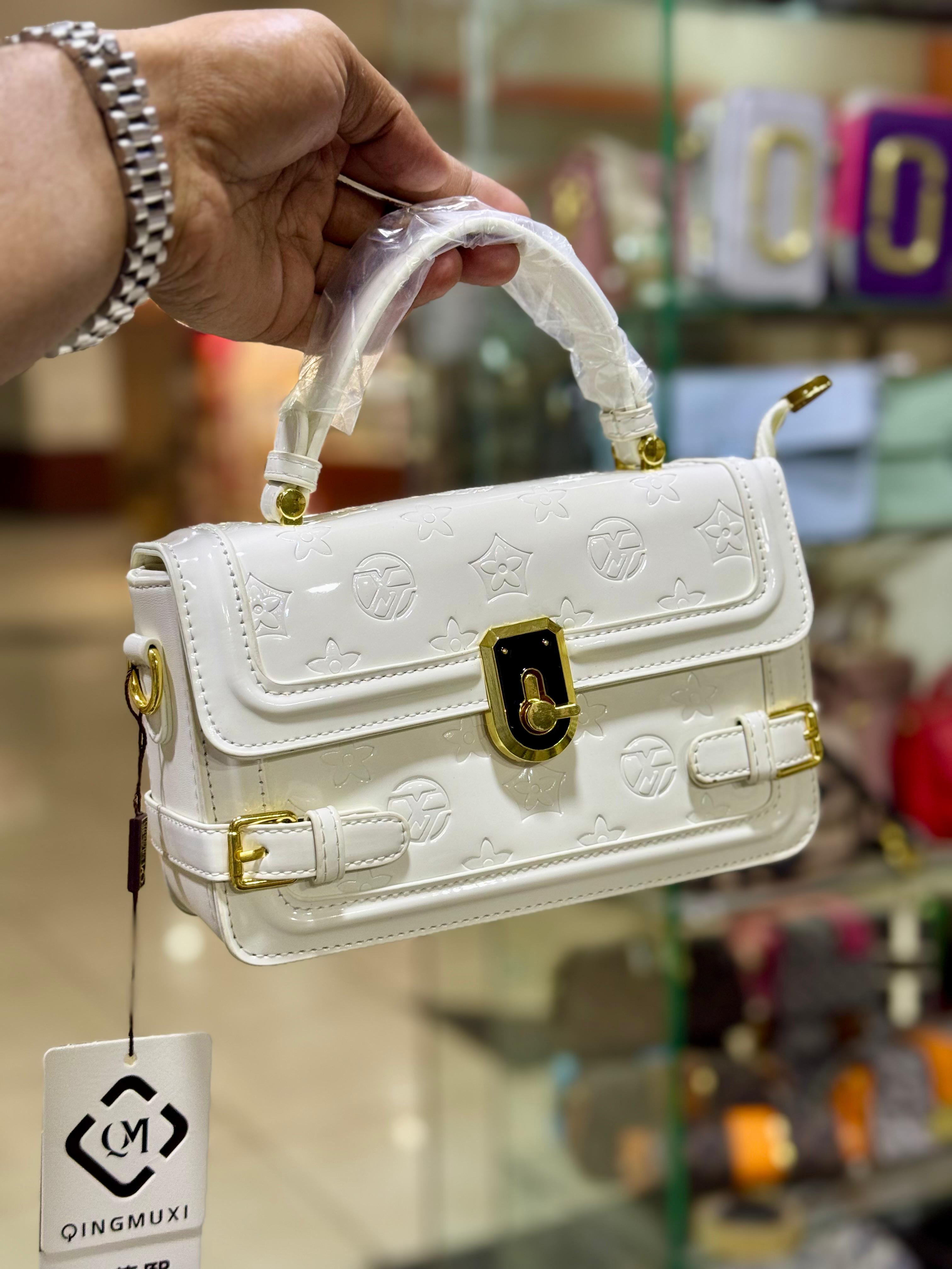 Imported Patent Leather Embossed Crossbody Bag — Medium Size