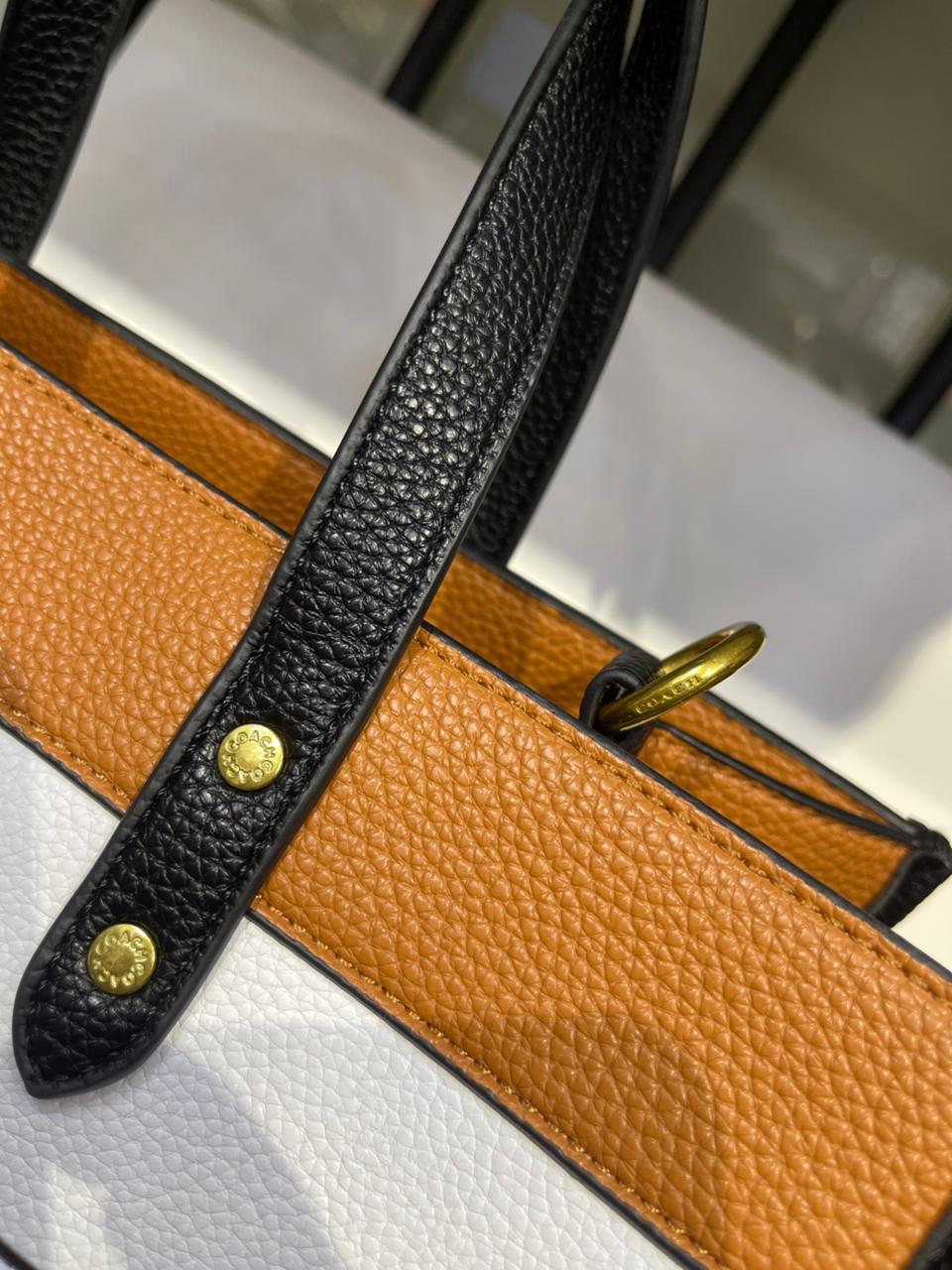 Luxury Field Tote 30 Colorblock Cherry Charm Premium Women Handbag