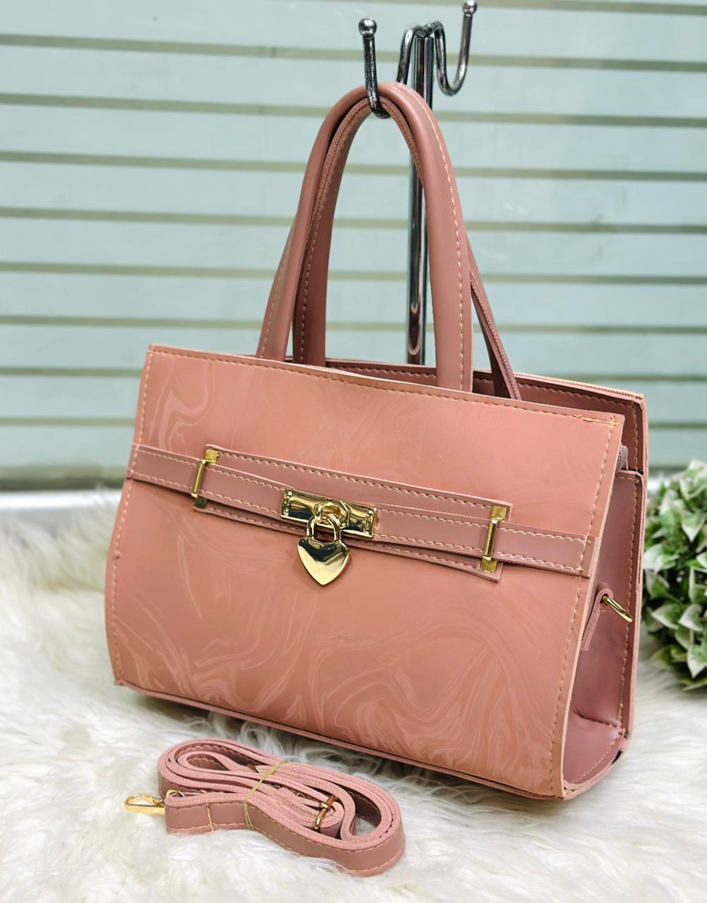 Premium Leather Handbag & Crossbody Bag for Women Stylish Lock Design Purse