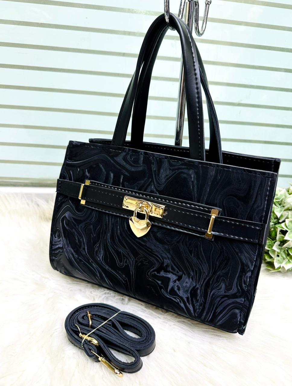 Premium Leather Handbag & Crossbody Bag for Women Stylish Lock Design Purse