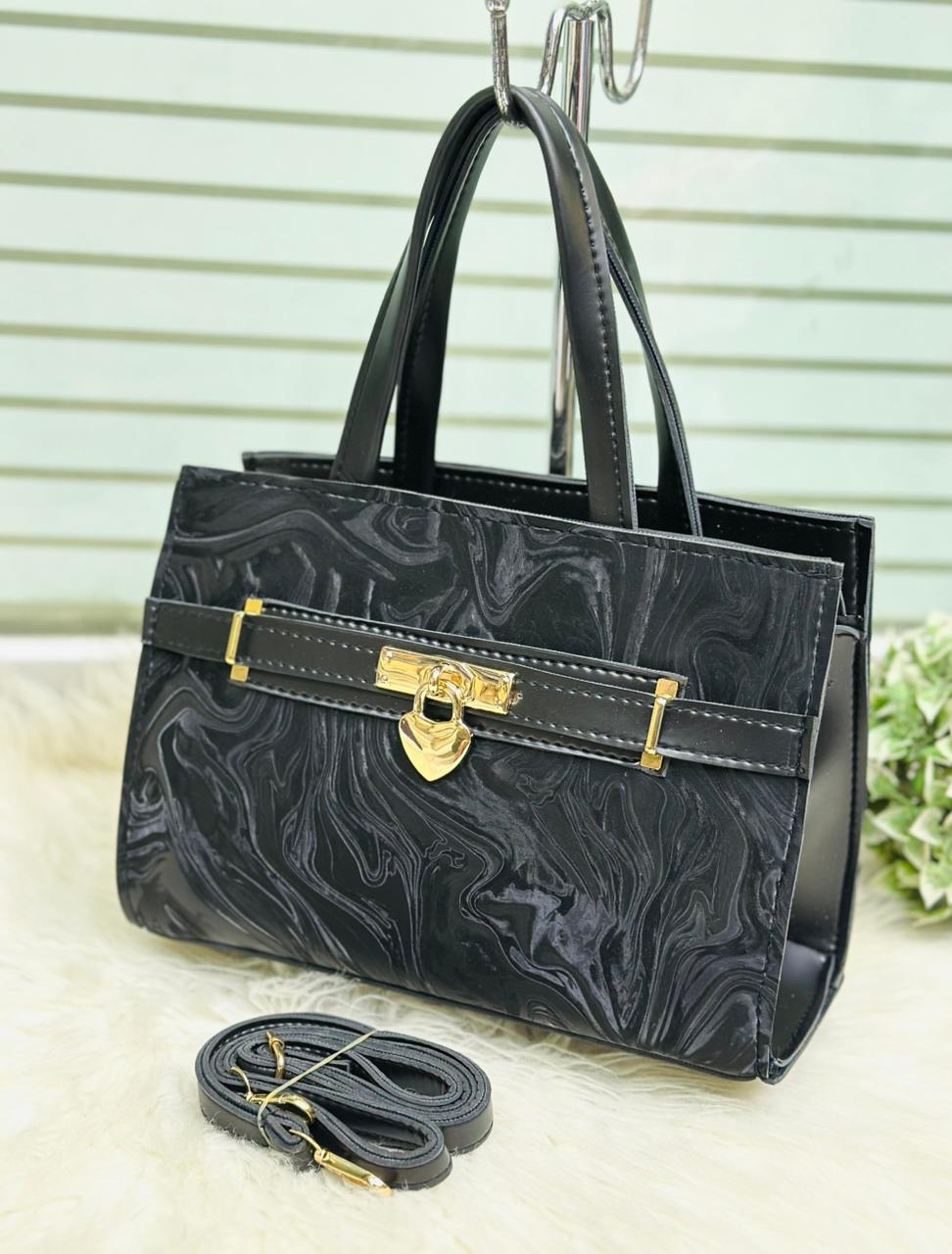Premium Leather Handbag & Crossbody Bag for Women Stylish Lock Design Purse