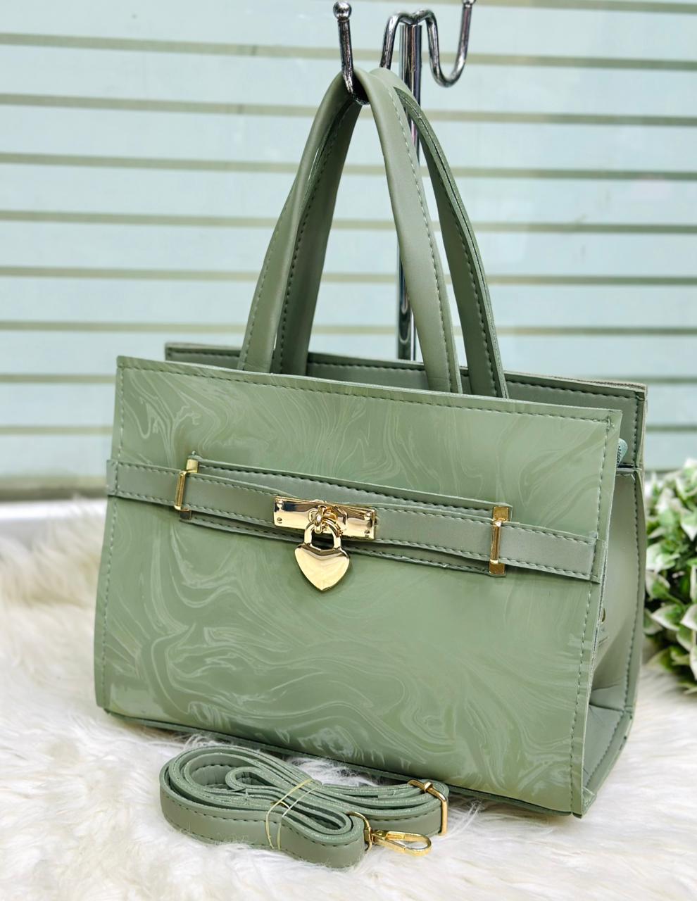 Premium Leather Handbag & Crossbody Bag for Women Stylish Lock Design Purse