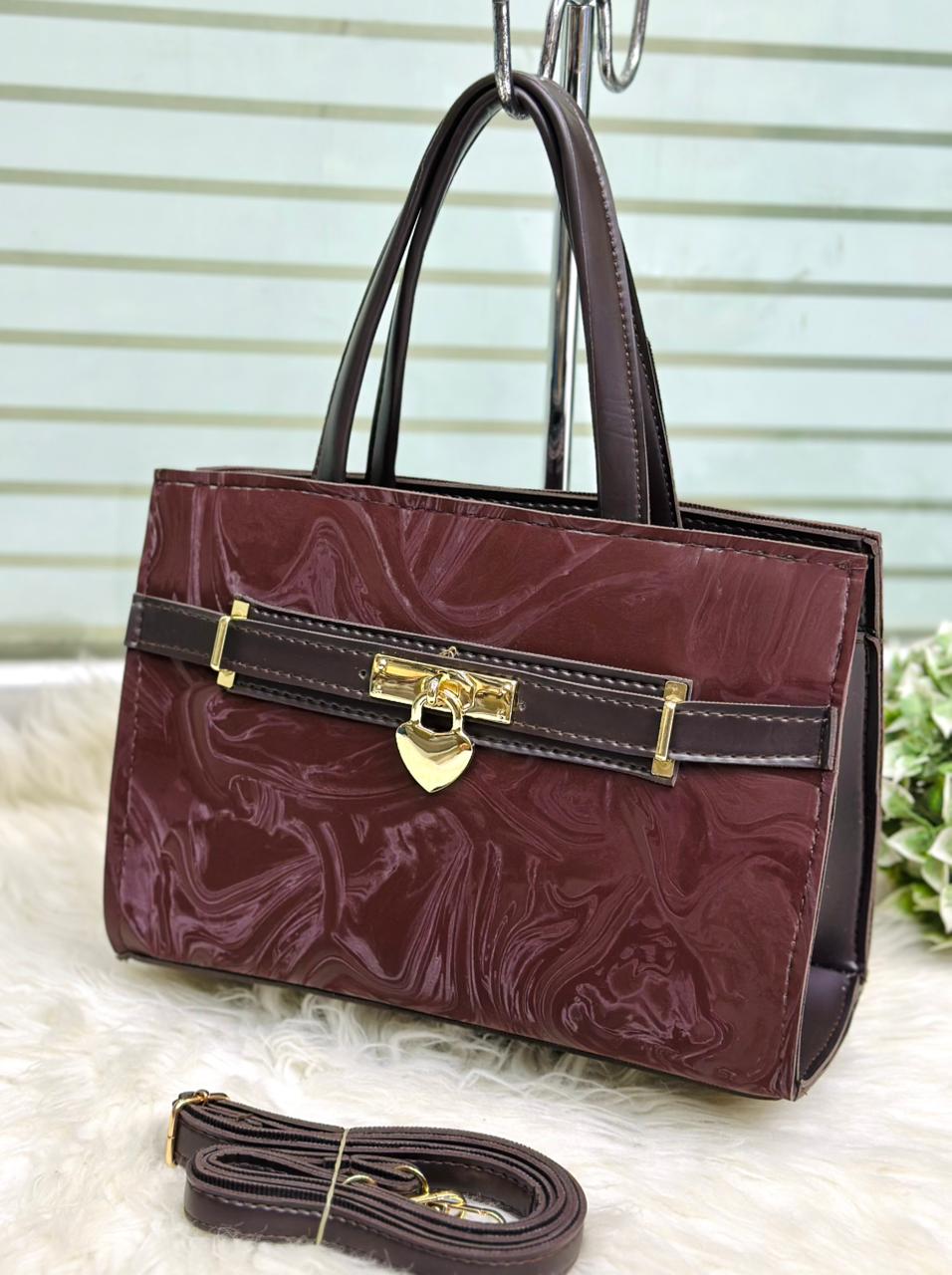 Premium Leather Handbag & Crossbody Bag for Women Stylish Lock Design Purse