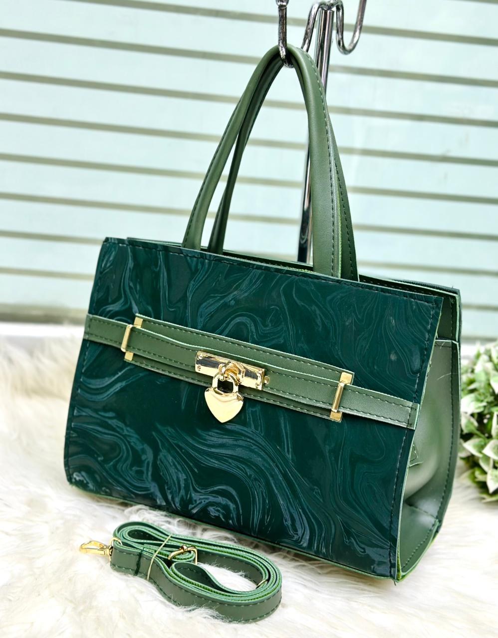 Premium Leather Handbag & Crossbody Bag for Women Stylish Lock Design Purse