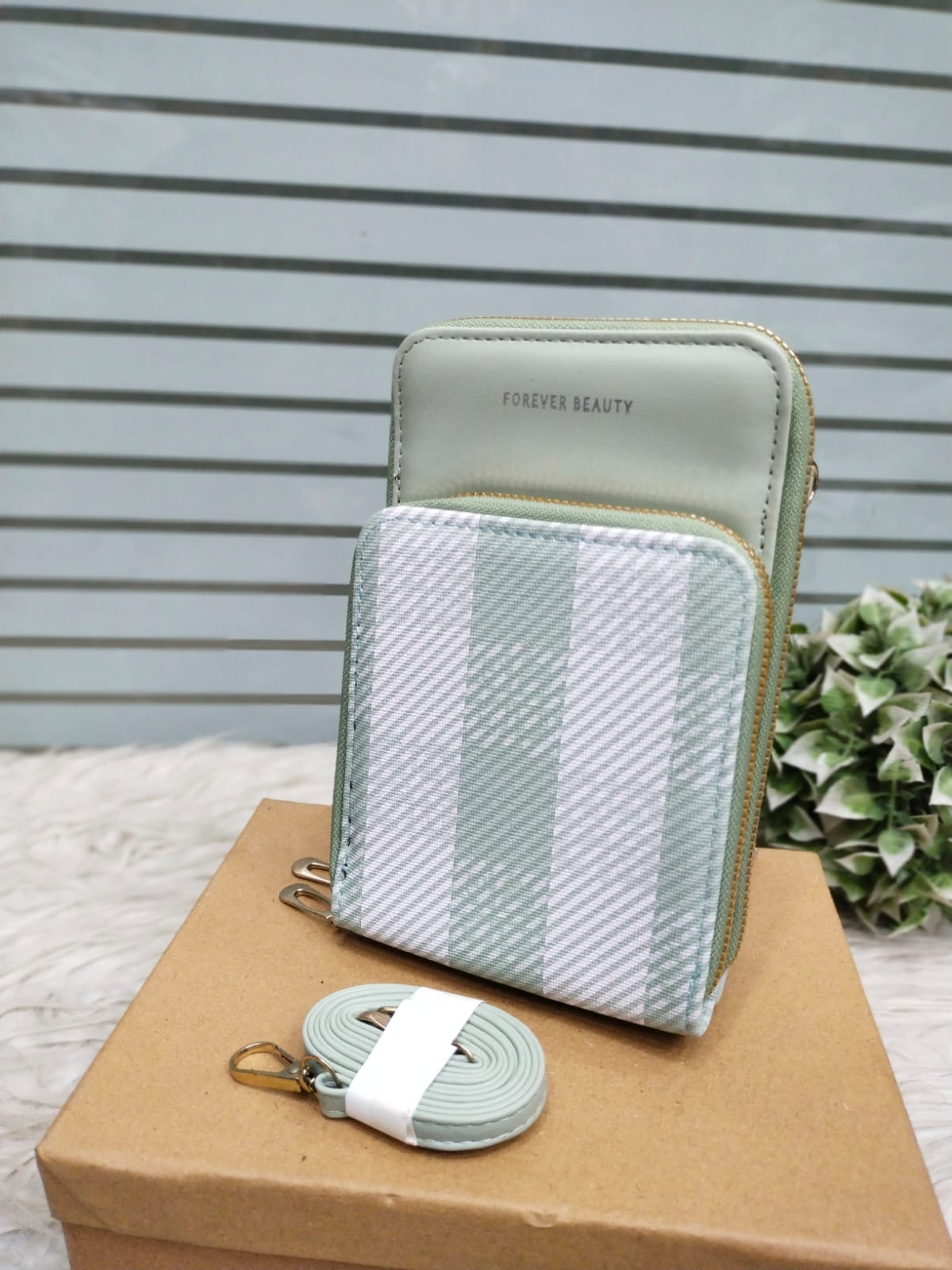 Premium Handwallet & Crossbody Bag for Women Double Zip Stylish Mobile Wallet