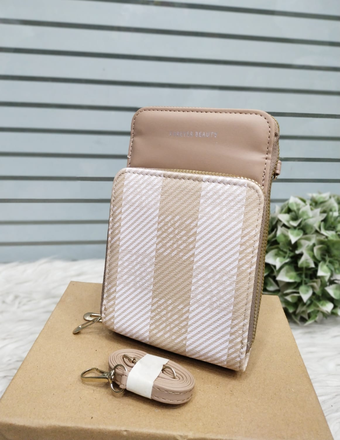 Premium Handwallet & Crossbody Bag for Women Double Zip Stylish Mobile Wallet
